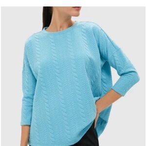 Tuckernuck Light Blue Cable Knit Sweatshirt